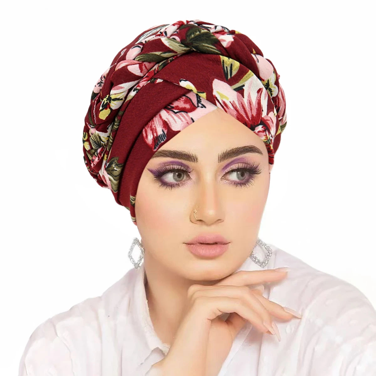 New Head Scarf for Muslim Women Trendy Print Turban Bonnet Hijab Caps Inner Hijabs Femme Musulman Arab Wrap Turbantes