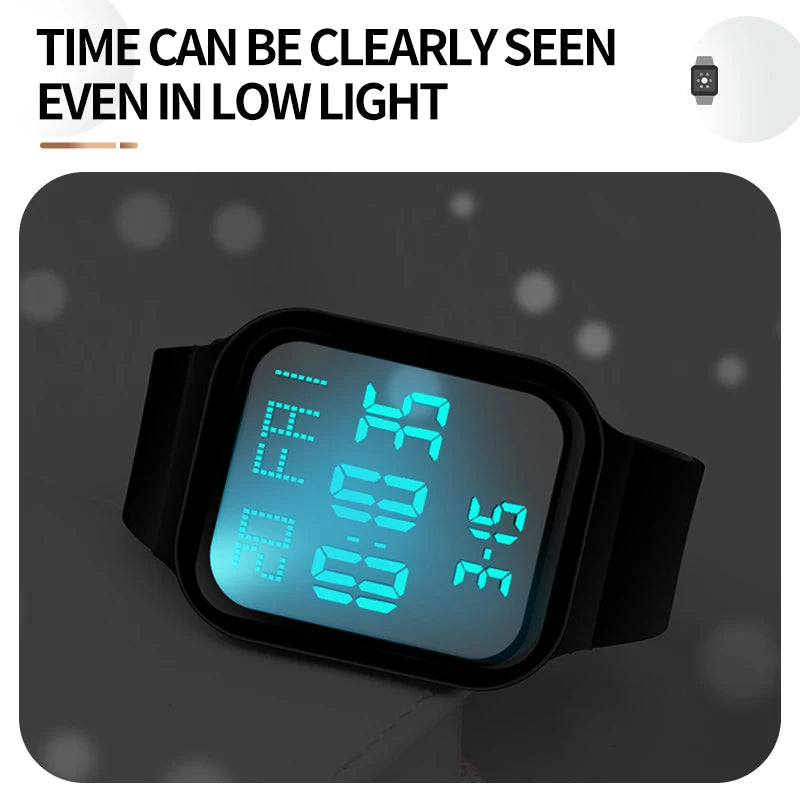 Watch For Men Sports High School Students Trendy Couple Watch Waterproof Alarm Clock Multi Functional Women's Electronic Watches