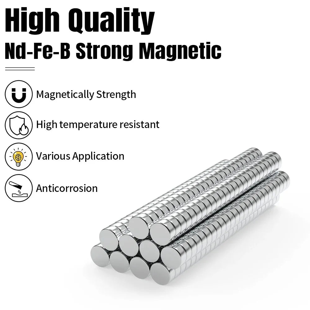 120pcs Powerful Round Magnet 4x2mm For Refrigerator,Office,DIY