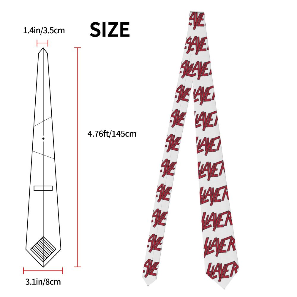 Slipknots Neckties Men's Customized Silk Heavy Metal Rock Music Gift Neck Tie for Office