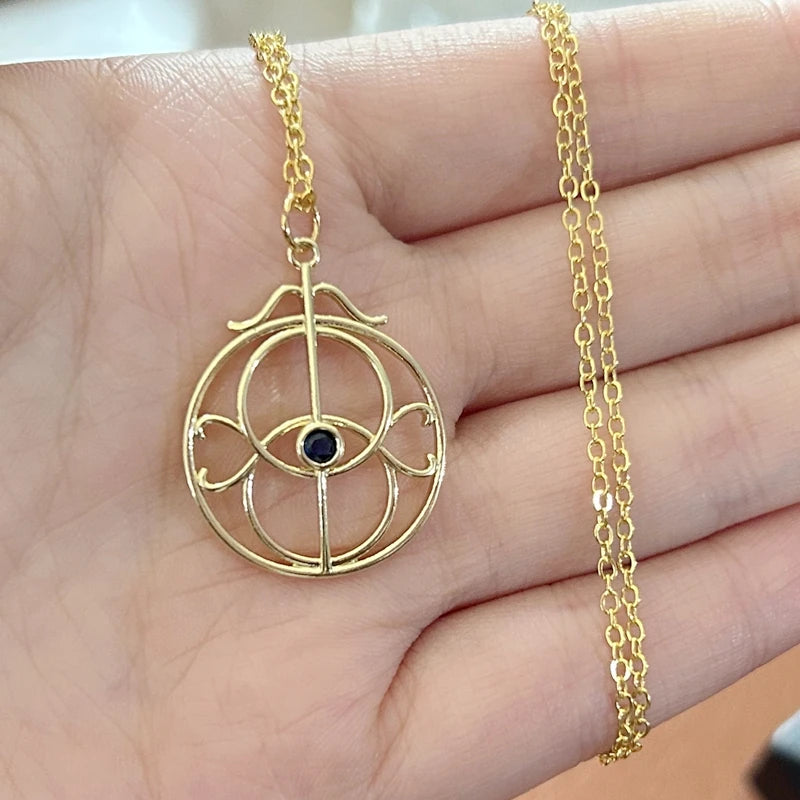 Eye of Elena Necklace Throne Of Glass Jewelry Bookish Fashion Necklace for Women Clavicle Choker Send to Friends Bookish Gifts