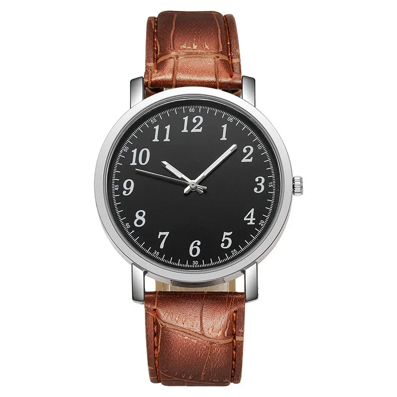 Men Watches Business Wrist Watch Luxury Leather Strap Analog Watches Quartz Wristwatches Clock Men Women Casual Simple Watch