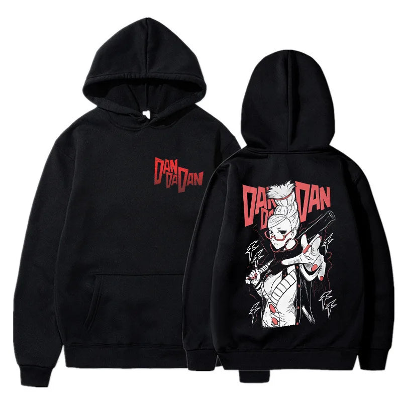 Anime DANDADAN Hoodies Manga Ayase Momo Okarun Hoodie Men Women Casual Hoodie Fashion Streetwear Dan Da Dan Hooded Sweatshirts