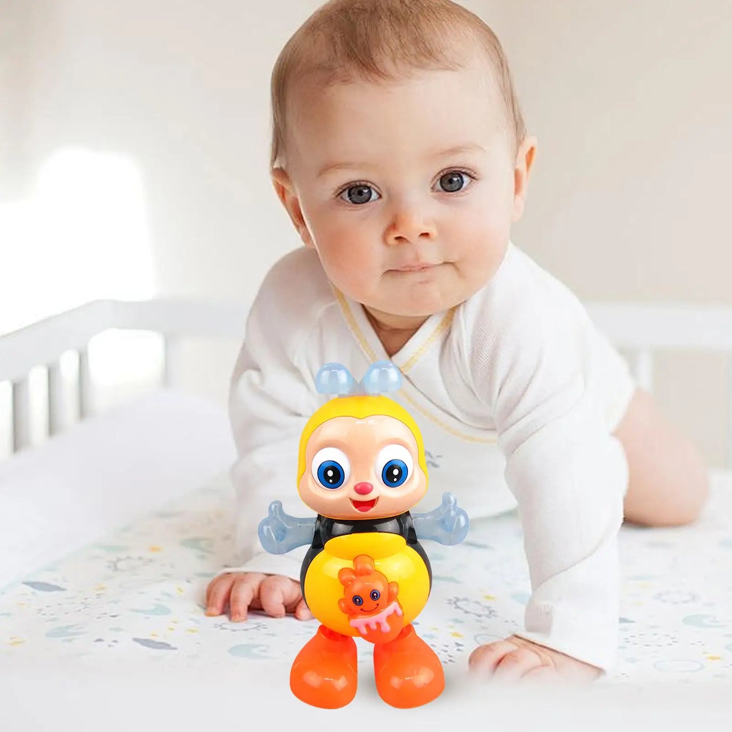 Baby Bee Toy Musical Interactive Toy Sensory Fun Developmental Cartoon Toy Kids Gifts Electric with Lights Dancing Robo