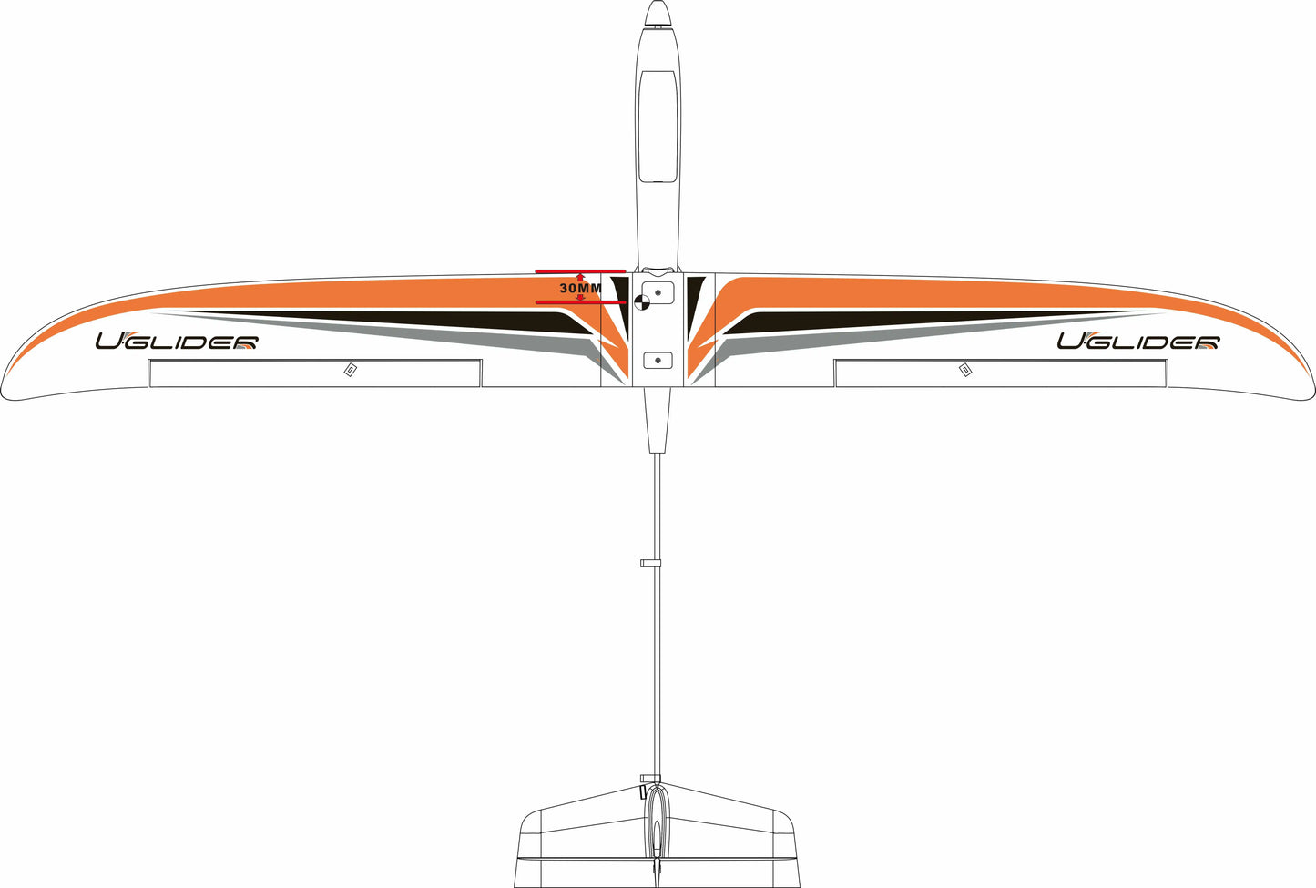 Hookll 1500mm Wingspan Uglider Glider Epo Hand Thrown Takeoff And Landing Folding Paddle Assembly Fixed Wing Model