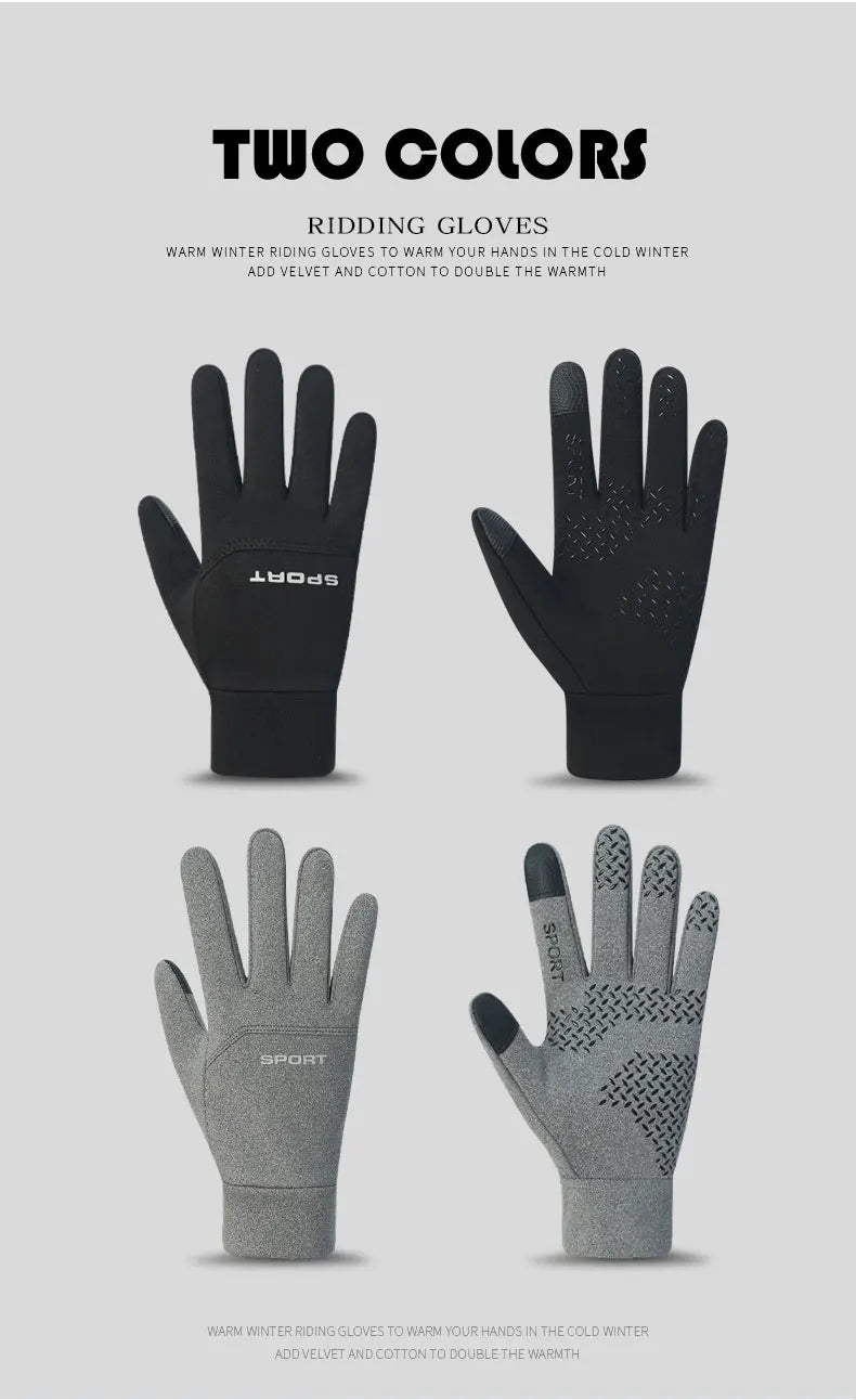 Football Gloves Waterproof Thermal Grip Outfield Cycling Player Bicycle Field Bike Sports Sports Outdoorguantes moto