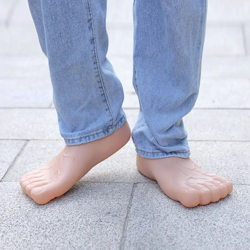 Artificial Foot Shoes Quirky Ideas Men's and Women's Toe Big Foot Spoof Red Five Finger Feet Fashion