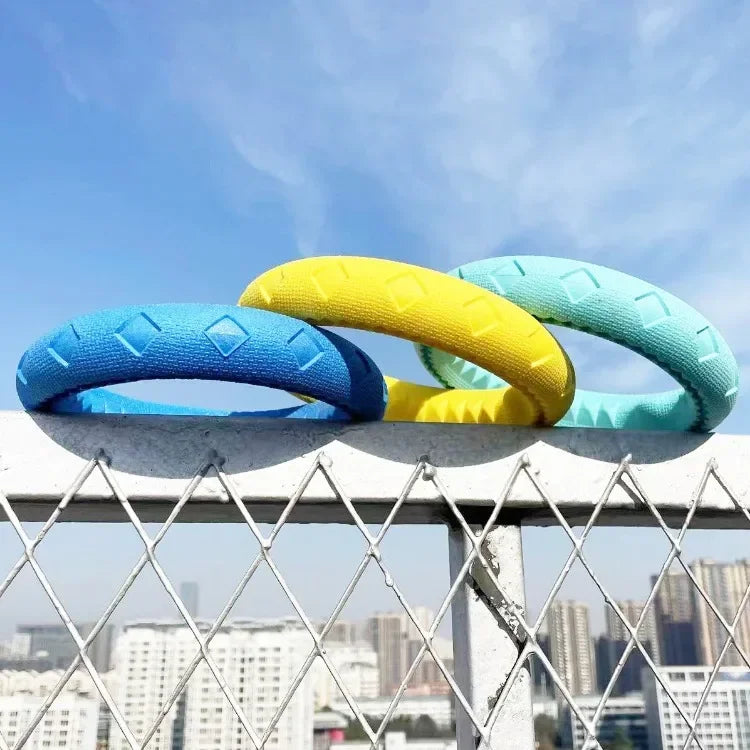 TPR Pet Flying Discs Dog Training Ring Puller Resistant Bite Floating Toy Puppy Outdoor Interactive Game Playing Products Supply