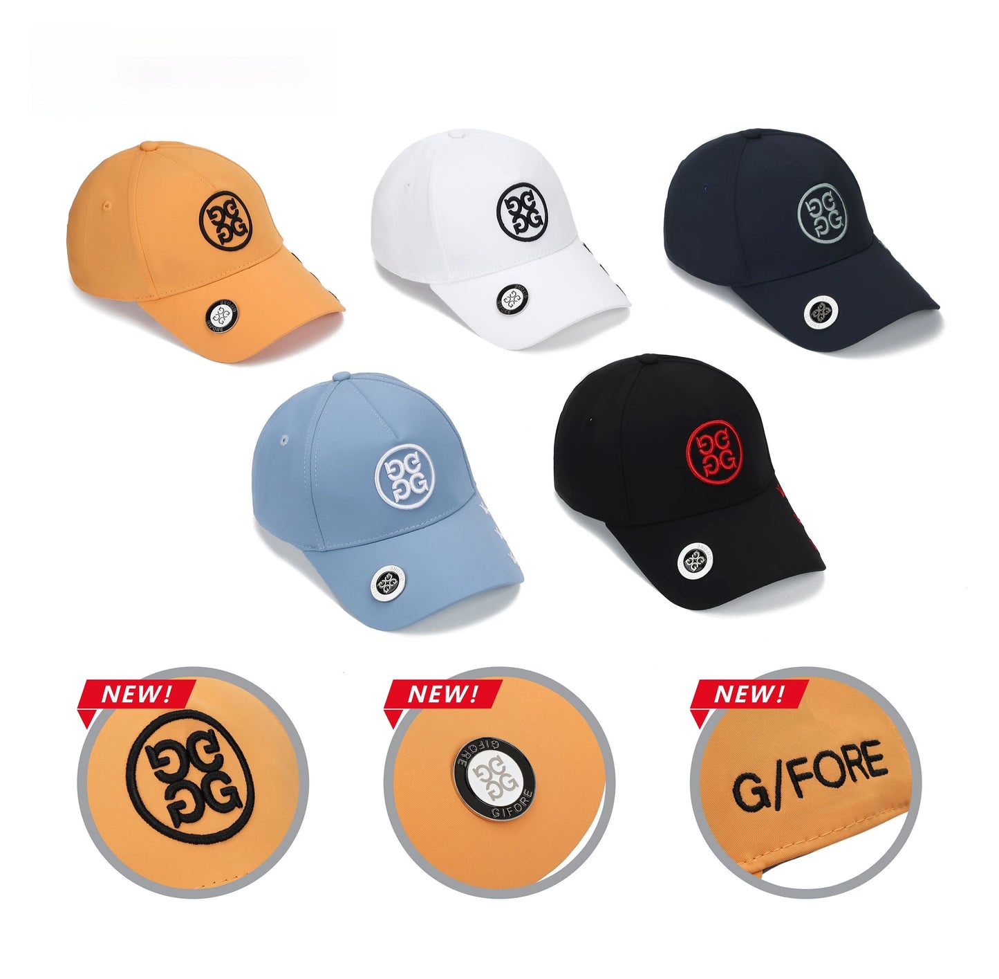 New Fashion Golf Ball Cap Unisex Hard Top Sun Protection Breathable Baseball Cap Sport Hat Adjustable High Top Polyester