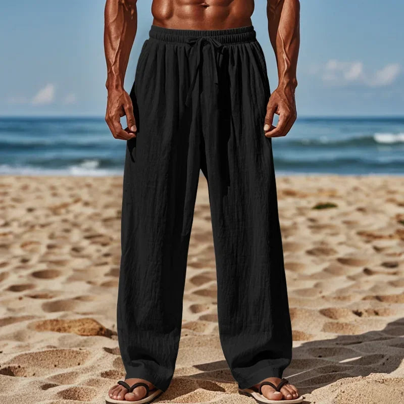 Men's Casual Pants Comfortable and Breathable Daily Wear with Fashionable Men Must Be Large Size Loose Elastic Waist Comfort