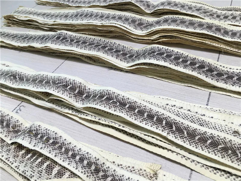 Genuine Leather Snake Leather for DIY, Natural Color Grain, Handmade Belt, Shoe, Handbag, Primary Color, Small
