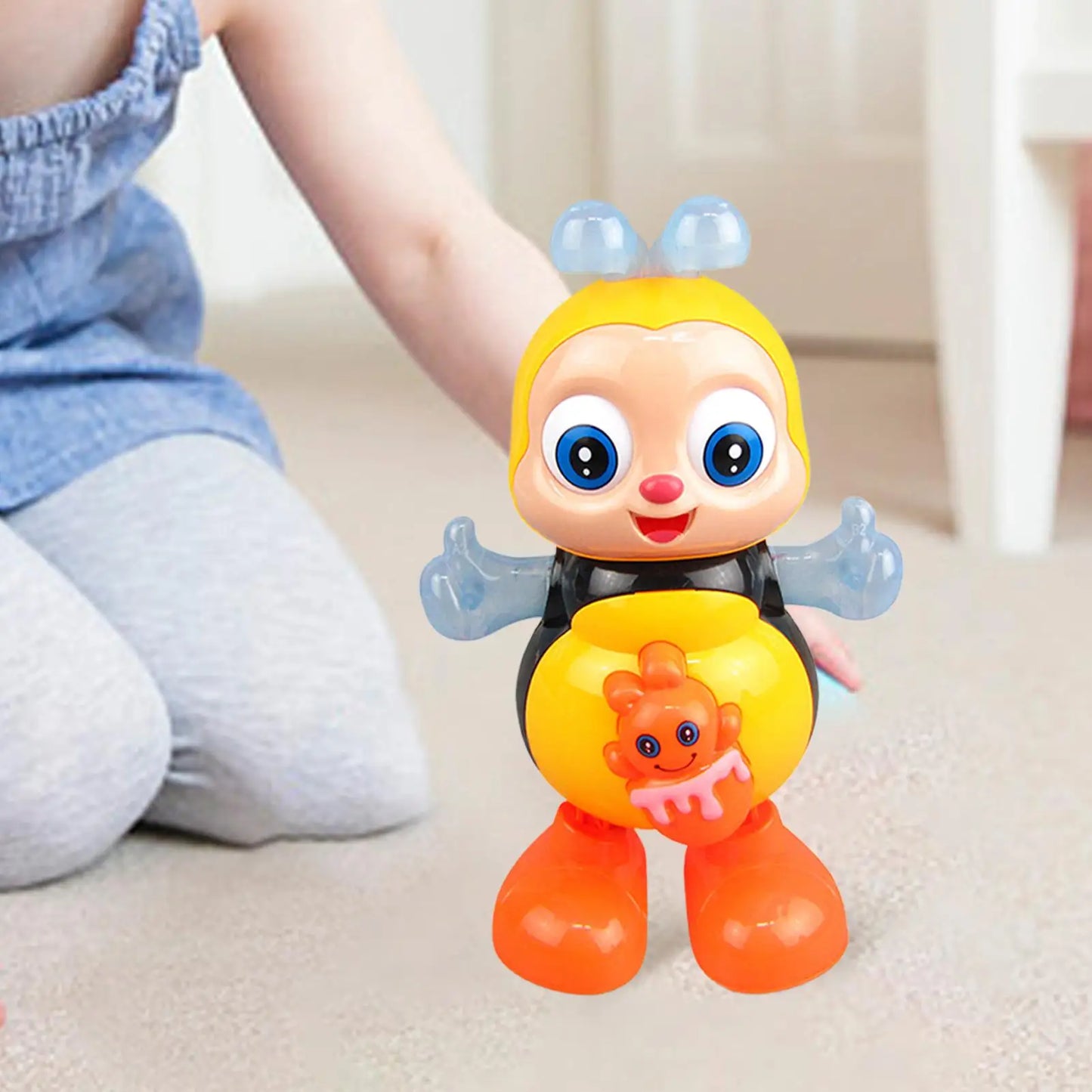 Baby Bee Toy Musical Interactive Toy Sensory Fun Developmental Cartoon Toy Kids Gifts Electric with Lights Dancing Robo