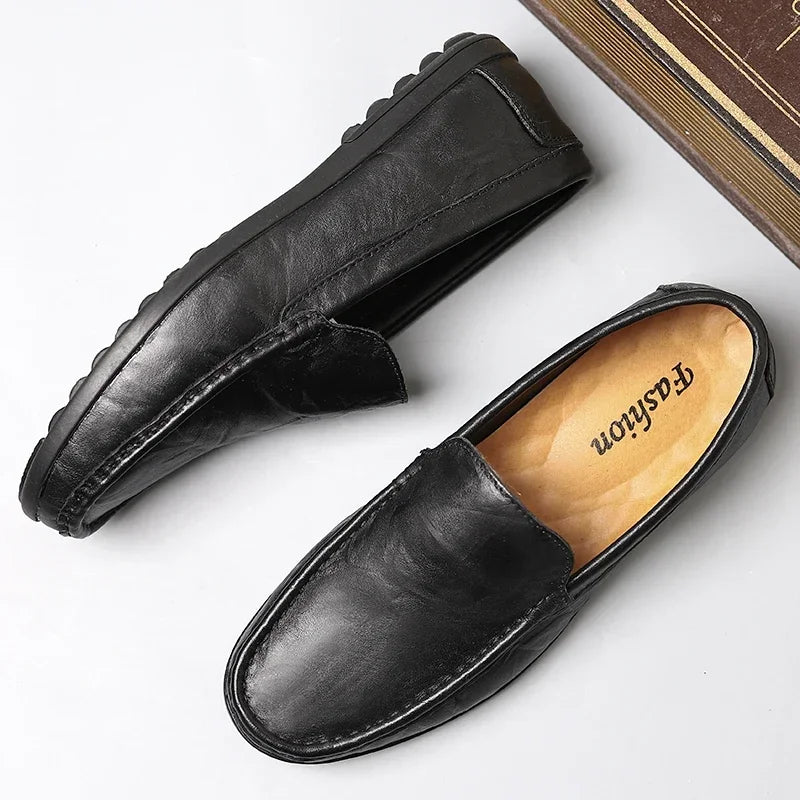 Genuine Leather Men Casual Shoes Luxury Brand Comfortable Man Loafers Italian Moccasins Breathable Slip on Men Driving Shoes