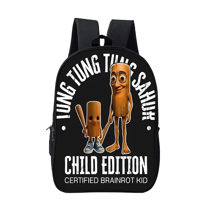 Cartoon Anime Game School Bag for Boy Girls Durable and Softback for Books Bag Italian Brainrot Children Backpack