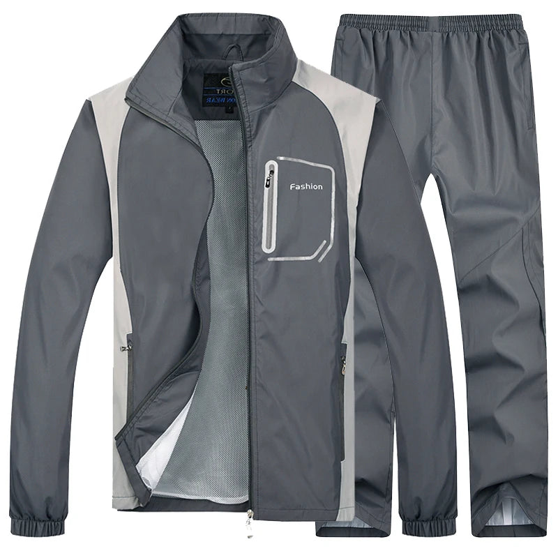 Men's Sweatsuit Tracksuit 2 Piece Jacket+Sweat pants Outfit Long Sleeve Jogging Running Athletic Basketball Sports Suit Sets