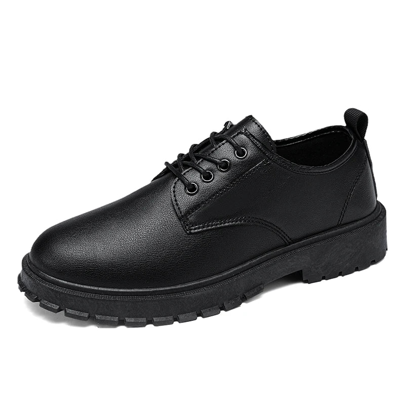 Men's Leather Shoes Casual Comfort Black Formal Oxfords For Men Lightweight Office Shoes