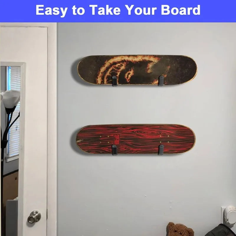 Universal Board Wall Mount Rack Stainless Steel Skate Surf Snowboard Longboard Wakeboard Storage Display Organizer Garage Home