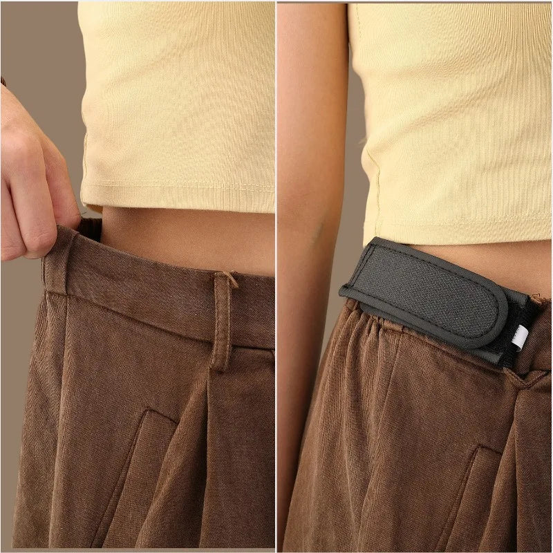 Buckle Free Waist Belts for Women Men Touch Fastener Ultra-soft No Buckle Elastic Belt Jeans Pants Waistband Apparel Accessories