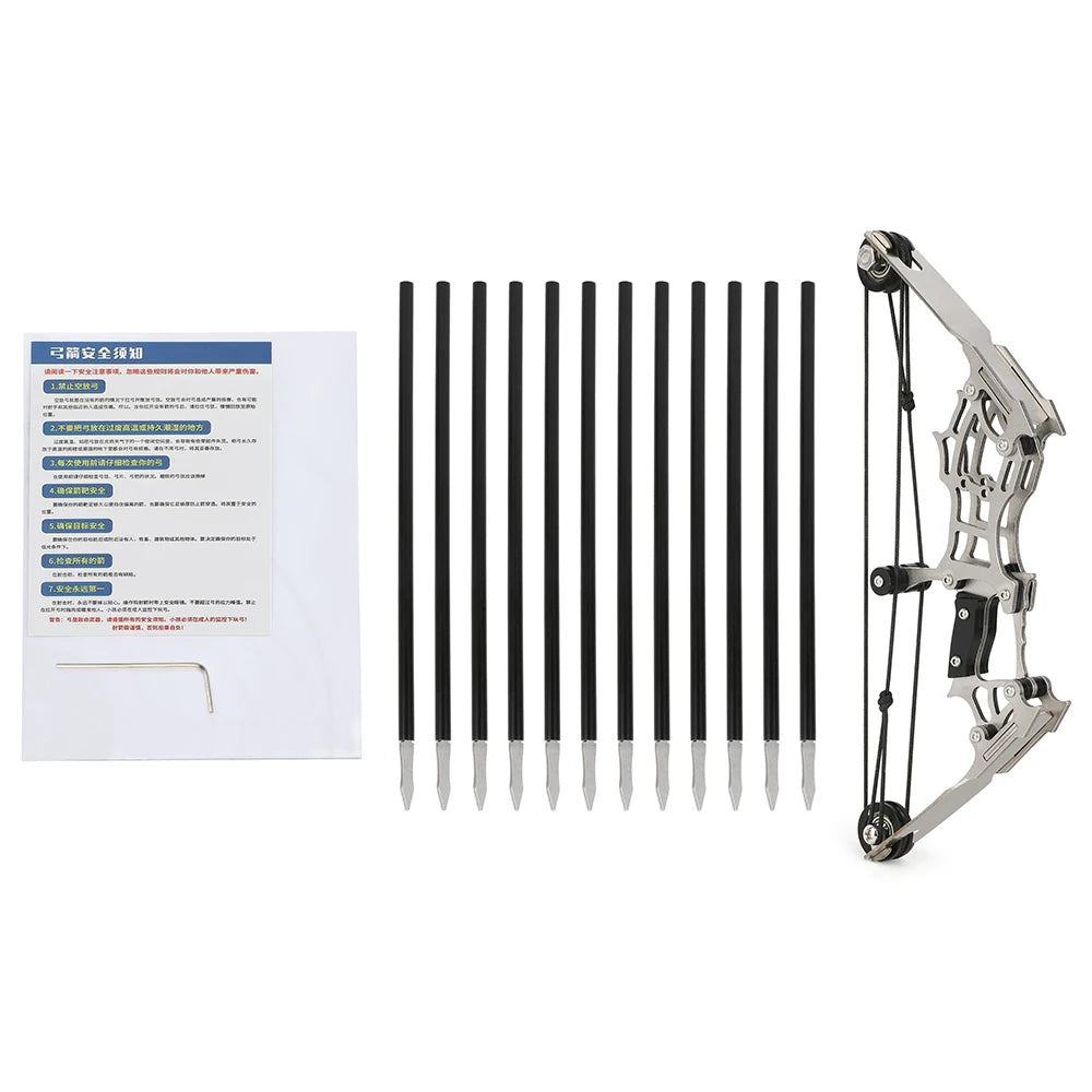 Archery Compound Bow 10lbs/12lbs/16lbs/15-32lbs High-Elastic Steel Limbs Suitable Beginners Target Shooting Outdoor Practice