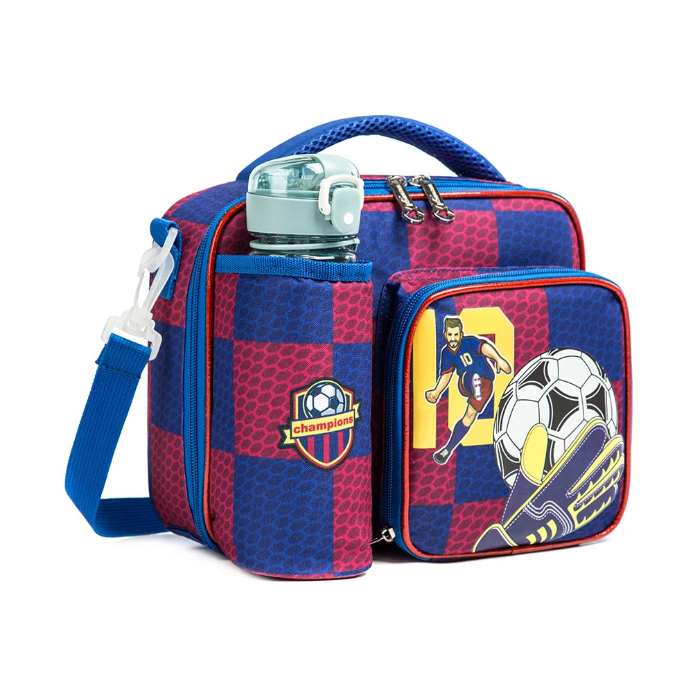 Primary School Lunch Bags for Children Complete Kit Handbags for Boys Lunch Box With Bottle Pockets Lunch Accesorios for Kids