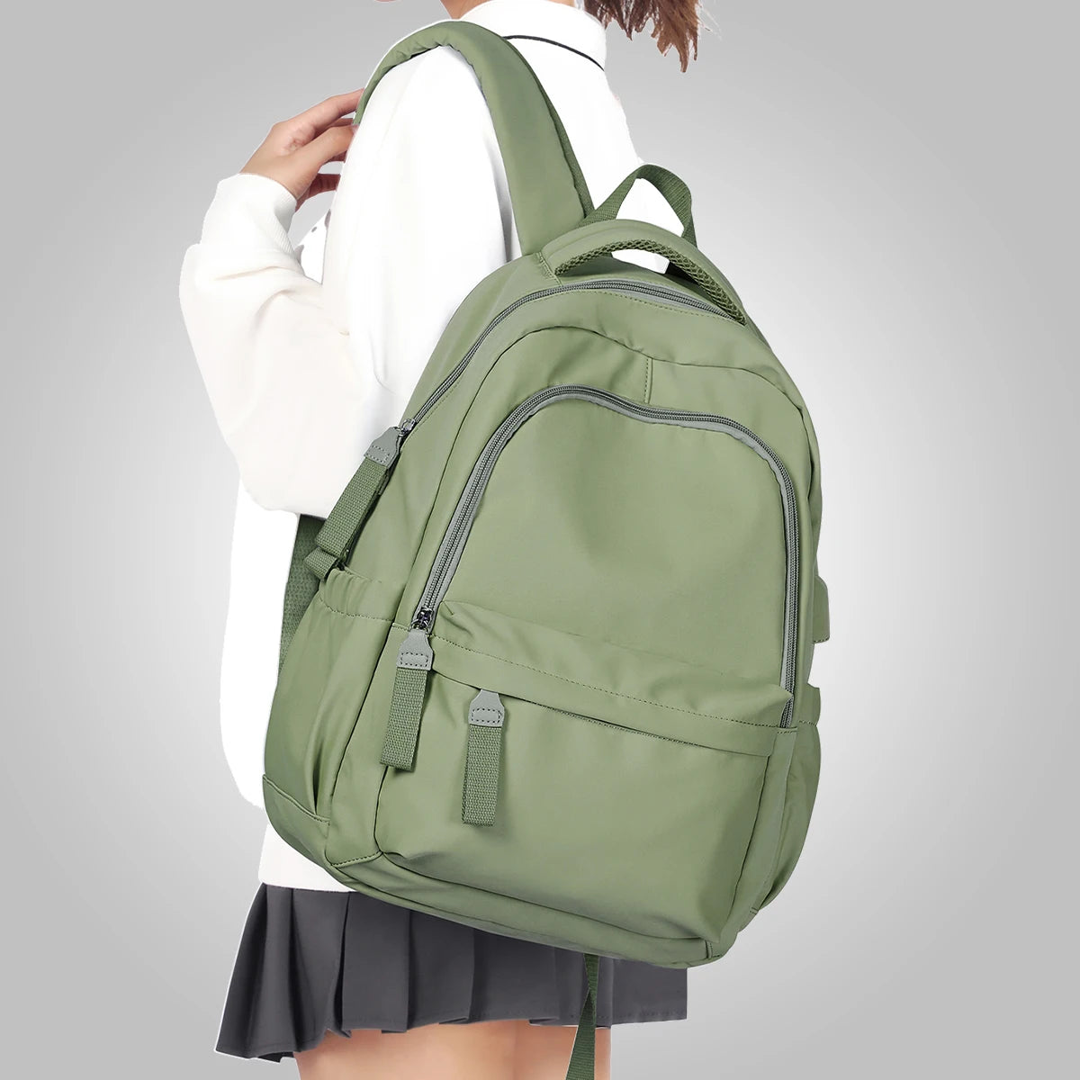 School Backpack, Casual Fashion Backpack, School Laptop Backpack, Large Capacity Zipper Simple Student School Bag For Girls Boys