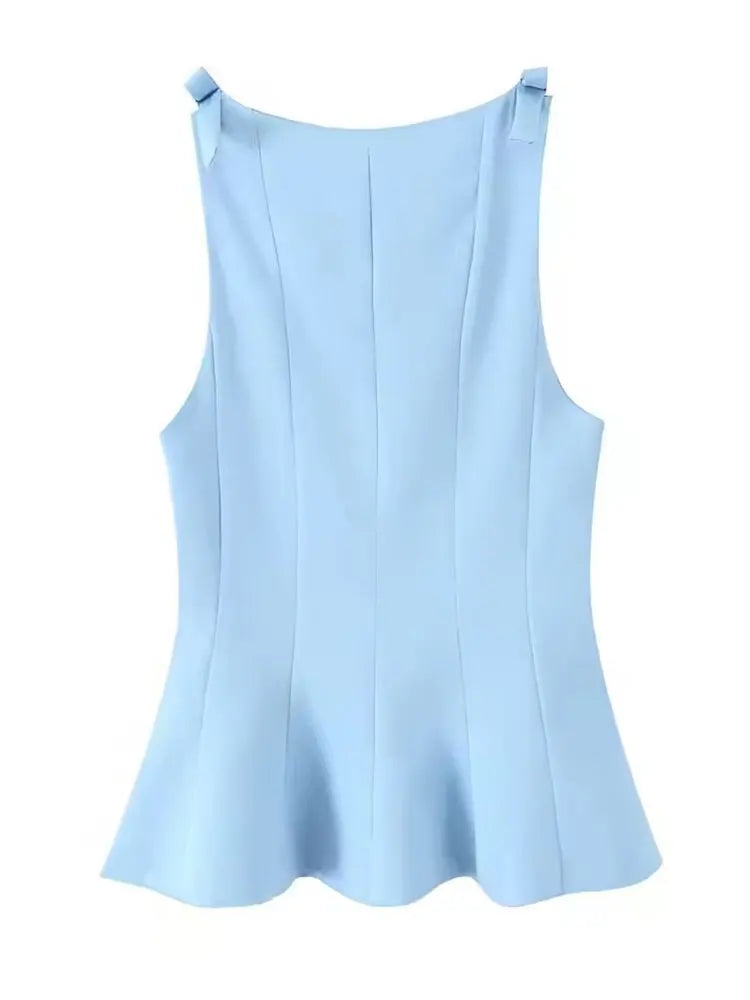 Summer Women Vintage Black Cropped Tops Bow Slim O Neck Sleeveless Off Shoulder Tank Tops Trend Female Casual Chic Vest Top