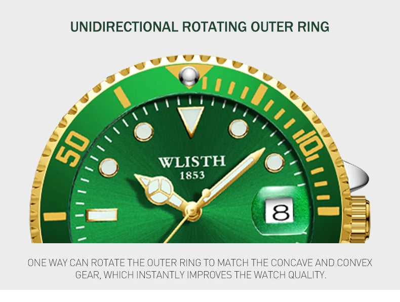 Automatic Mechanical Watch for Men Simple Business Stainless Steel Luminous Luxury Sports Mechanical Watch Man reloj hombre