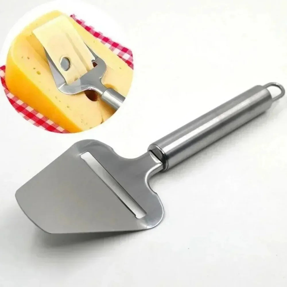 Stainless Steel Cheese Slicer Cake Shovel Butter Pizza Scraper Cheese Cutter Vegetable Durable and Sturdy Anti Slip Planer Blade