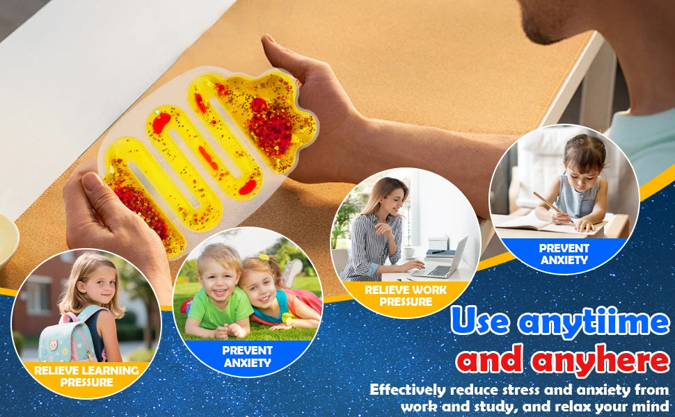 Tactile Stimulation Squishy Sensory Tubes Autism-Friendly Fidget Toy Squishy Sensory Tubes Gootoobz Originals 8PCS
