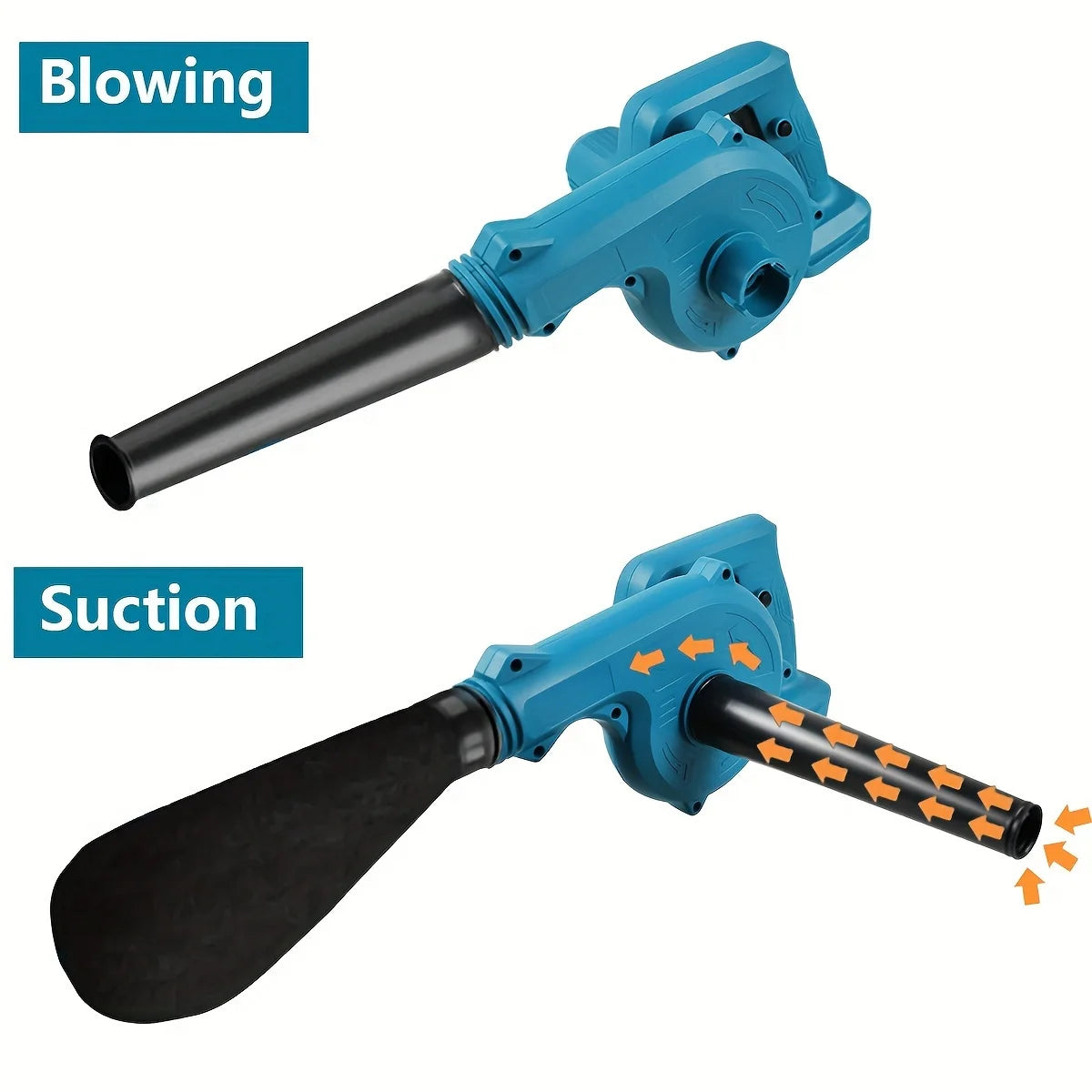 Cordless Leaf Blower Electric Air Blower Cordless Garden Tools For 18V Makita Lithium Battery 2 In 1 Handheld Dust Removal Fan