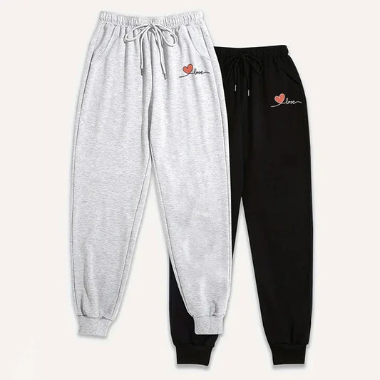 2packs Pants 2025 New Womens Joggers 2 Piece Set Casual Lounge Pants Soft Comfort Fit Sweatpants Fall Winter Home Wear Trousers