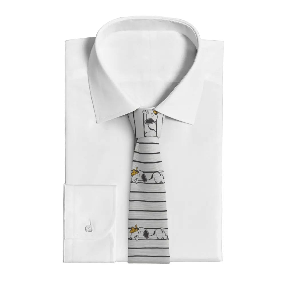 Personalized Fashion S-Snoopys Neckties Men Silk Cartoon Office Neck Tie