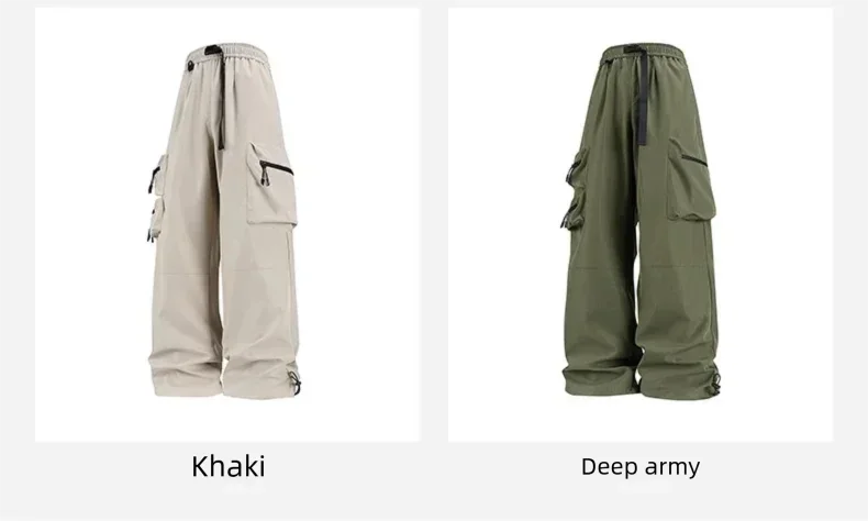 Men's high-end pants, trendy and versatile, cool and stylish teenage down pants, American straight-leg casual workwear pants