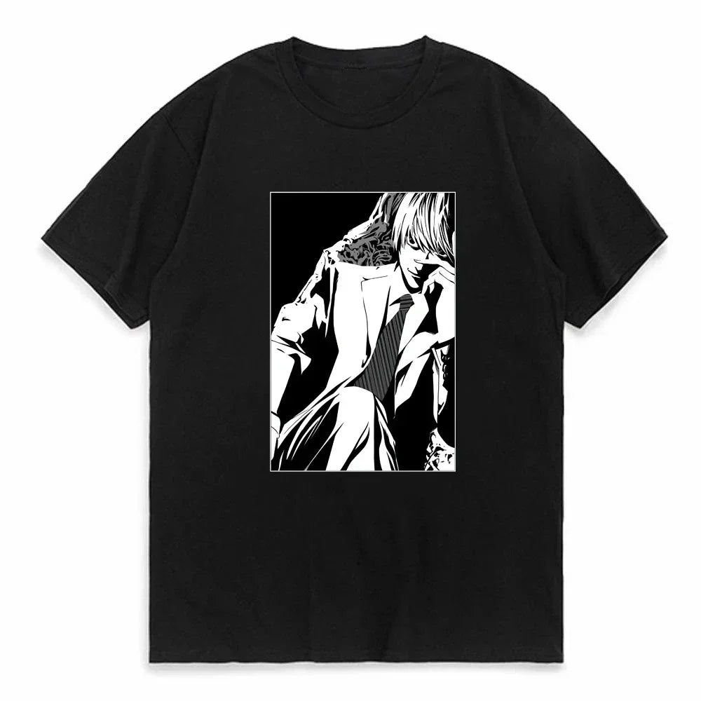 Men Kawaii Cartoon Summer Tops Misa Amane Graphic Tees Japanese Anime T-shirt Death Note T Shirt  Harajuku Unisex Pop Y2k Tshirt