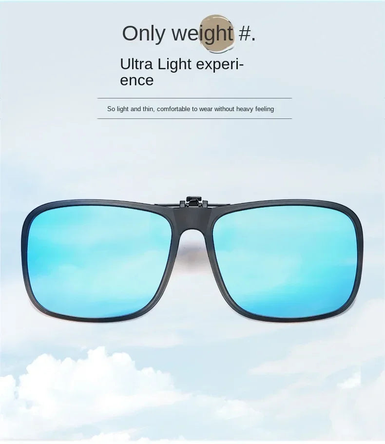 Polarized Flip Up Clip on Sunglasses for Driving Dark UV400 Photochromic Anti Glare Lens MyopiaSun Glasses Car Driver Очки