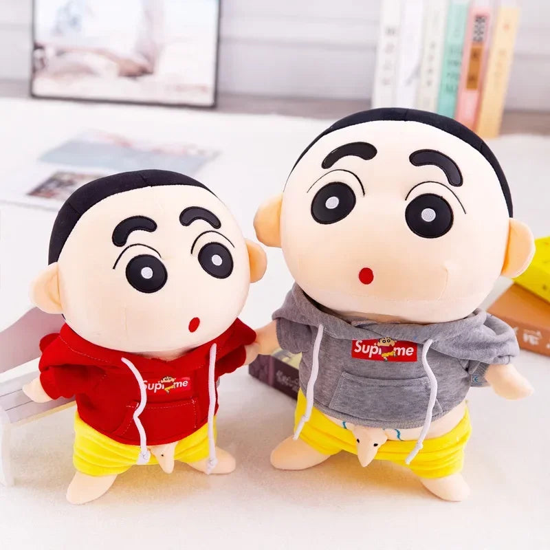 26-70cm Anime Crayon Shin-chan Doll Plush Red Blue Hoodies Detachable Collection Kawaii Stuffed Toys Dolls Bedroom Decoration