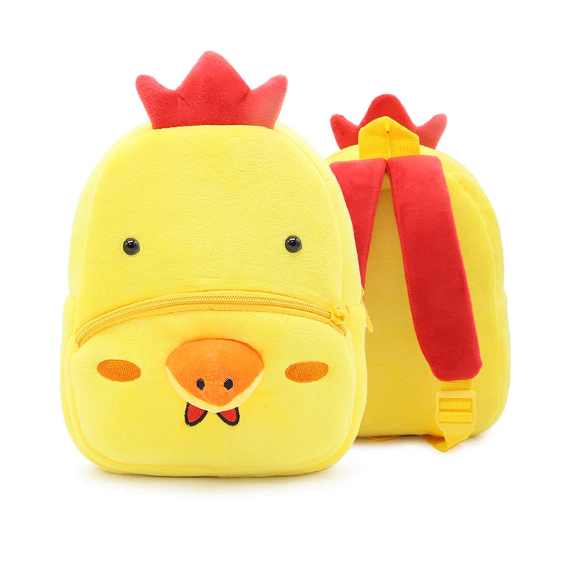 Cute cartoon animals school bags for Kindergarten kids backpack boys girls plush backpack