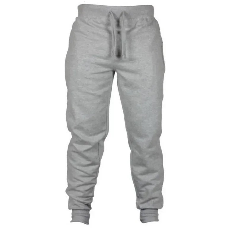 Autumn and winter Men Warm Casual Pants Fitness Sportswear Tracksuit Bottoms    Trousers Black Gyms Jogger Pants