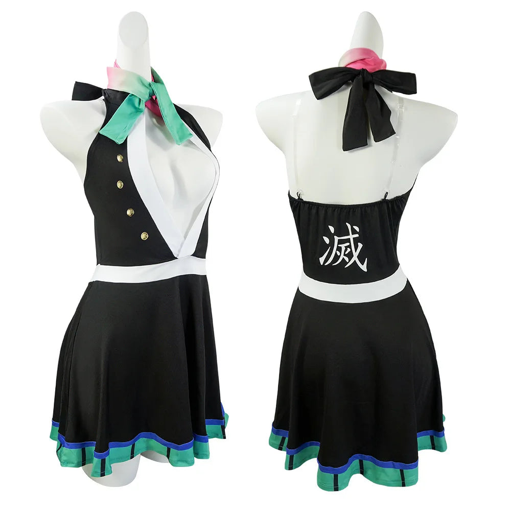 Anime Demonn Slayer Cosplay Swimsuit Shinobu Kimetsu no Yaiba Tanjiro Nezuko Bathing Suit for Pool Beach Party Halloween Costume