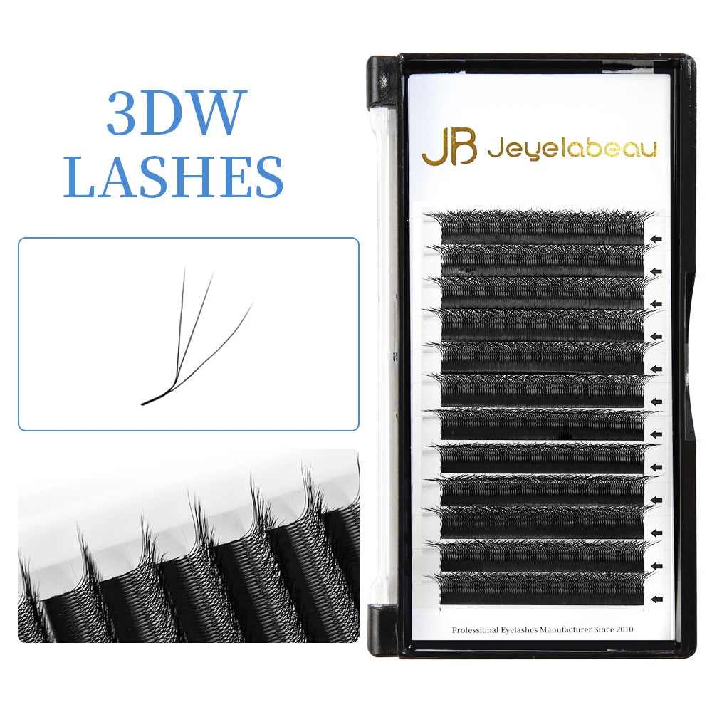 JB Jeyelabeau LU M Curl Eyelash Extensions W Shaped Eyelashes Cilios 3D 4D 5D High Quality Technologic Fiber Lashes Extension