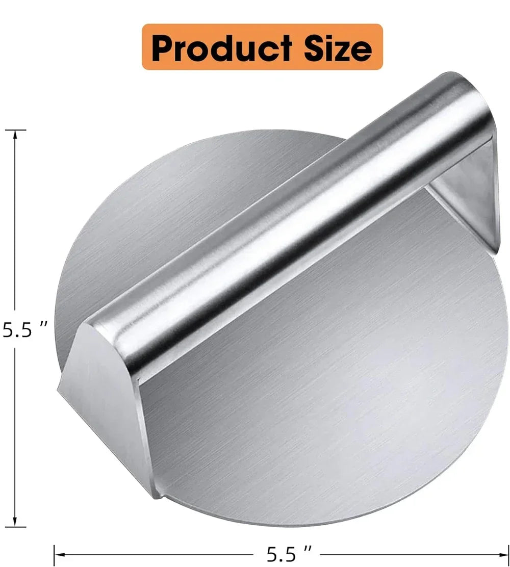 Stainless Steel Smash Burger Press Hamburger Patties Meat Masher Circular Meat Press Mold for Deli Meats Kitchen Tools