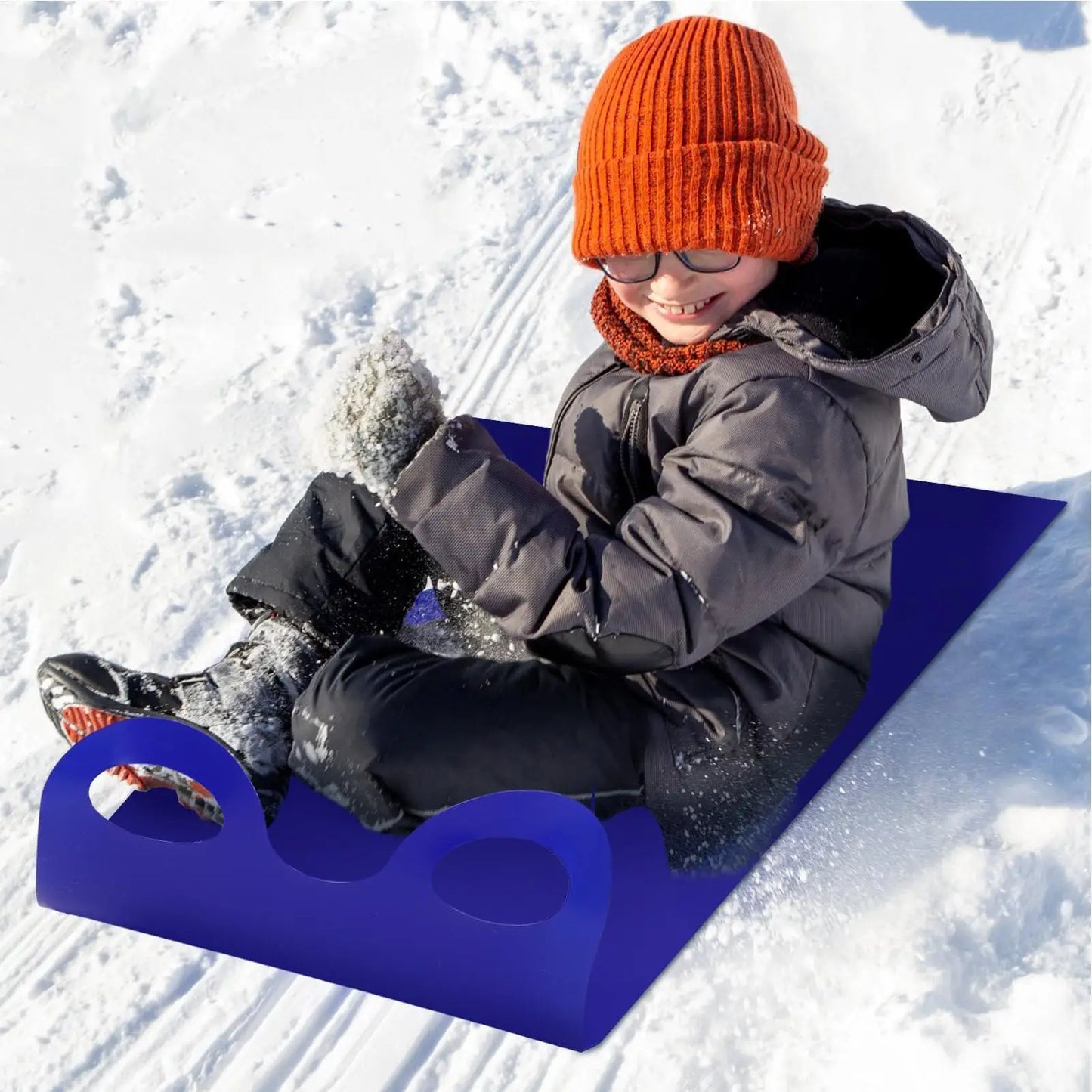 Roll Up Sled For Kids High Speed Snow Sled Lightweight For Beach Grass Sand Sliding Portable Winter Snow Sled Outdoor Activities