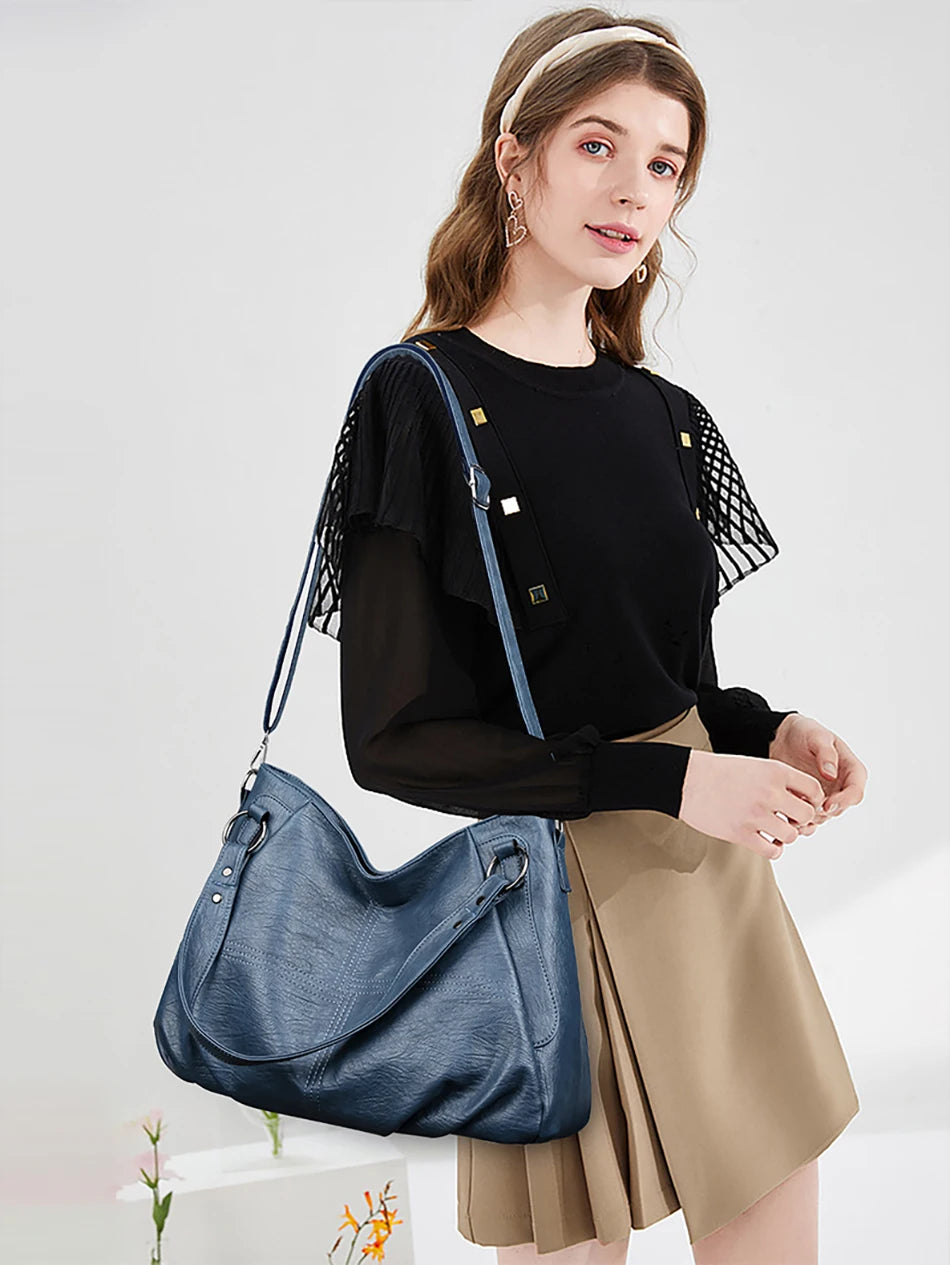 Fashionable Simple Handbag Famous Luxury Designer Women Tote Bag High Quality Soft Leather Large Capacity Women's Shoulder Bags