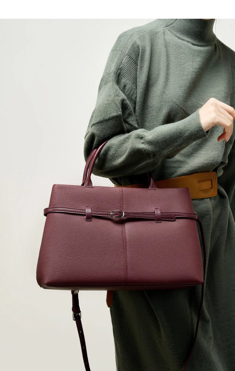 Women's Bags 2025 Genuine Leather Large Capacity Office Commuting Designer Inspired Tote Shoulder Bag Luxury Handbags for Women