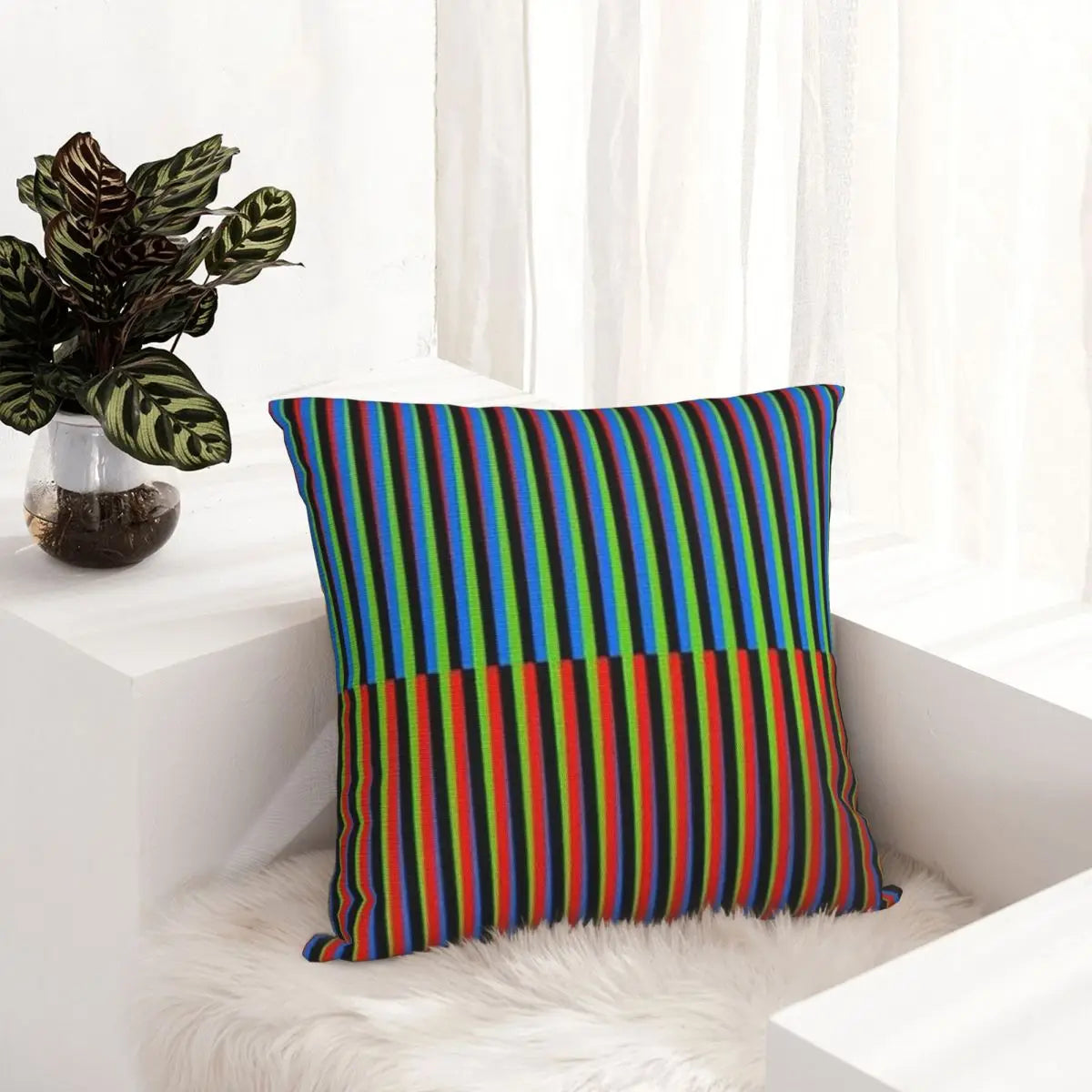 Soft Maiquetia Venezuela Cruz Diez Pillowcase Cushion Comfort Throw Pillow Sofa Decorative Cushions Used for Home Living Room