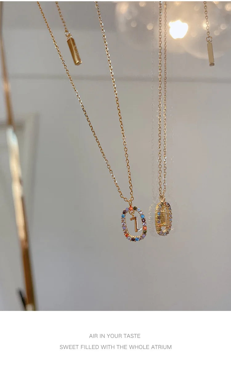 925 Sterling Silver Gold Letters A - Z Initial M S C K Alphabet Pendente Long Chain Necklace Say My Name Fine Jewelry