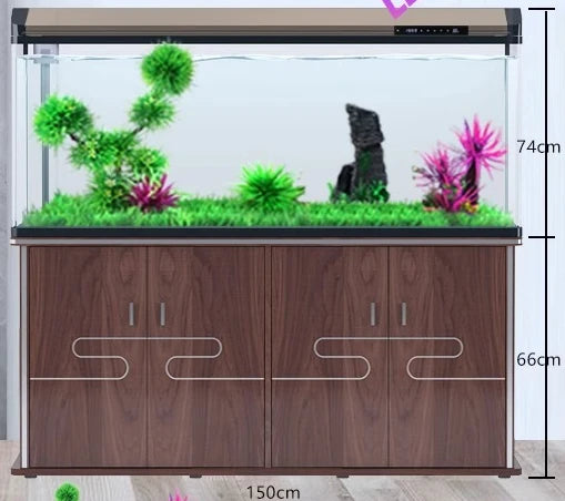 Fish Farming Equipment Glass Aquarium Indoors Ecology Decoration Living Room Aquarium Floor Luxury Home Furniture Acquario Lsyg