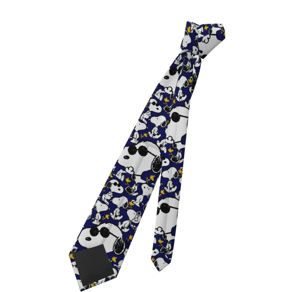 Snoopys & Woodstock Smile Giggle Laugh Neckties Silk 8 cm Neck Tie for Mens Shirt Accessories Cravat Wedding Accessories Office