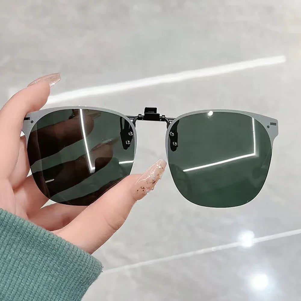 Clip On Sunglasses Gradient Polarized Glasses Clip For Myopia Eyeglasses Uv400 Goggles Men Fishing Driving Night Vision Glasses