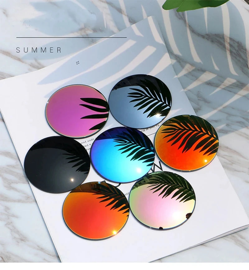 Polarized Optical Sunglasses Lenses 1.56 1.61 1.67 Mirror Prescription Myopia Aspheric UV400 Driving Sun Glasses colorful Lens